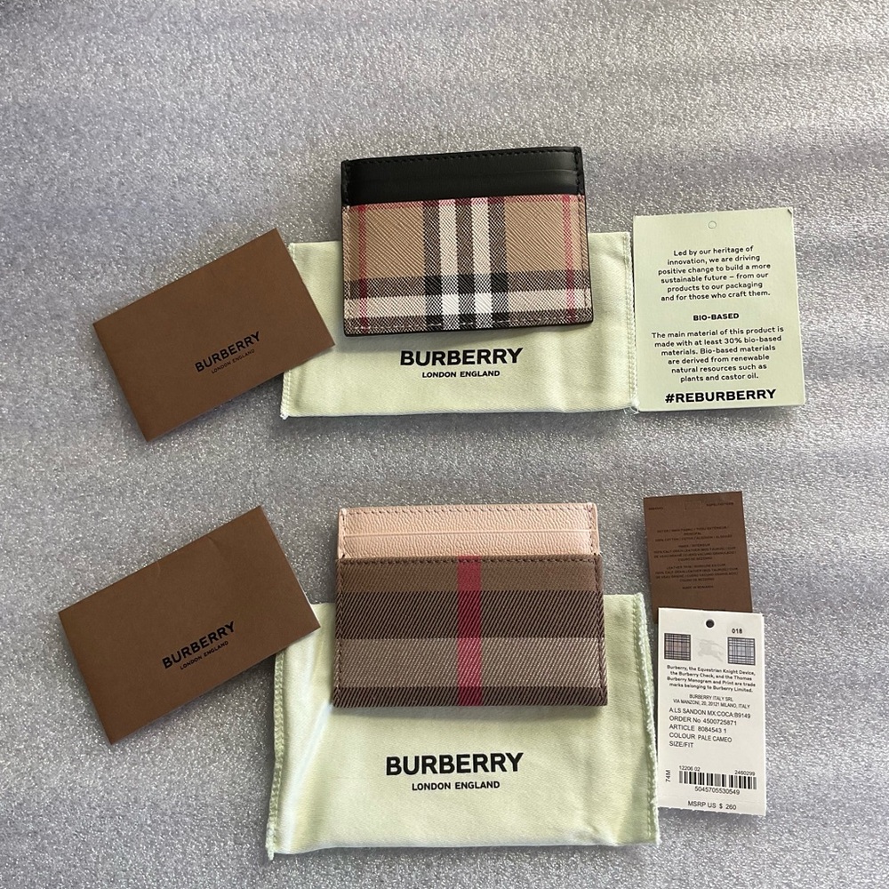 Burberry Black and Brown Key Card Holders Accessories - Picture 2 of 6